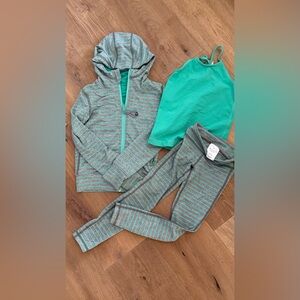 Ivivva lot by lululemon Green and Gray Kids Matching Set